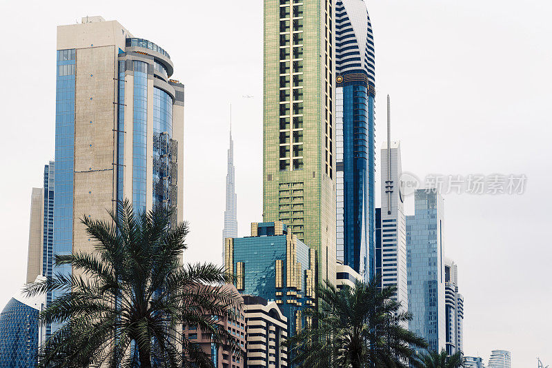 棕榈树和摩天大楼——迪拜