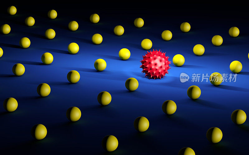 球体之间的病毒。