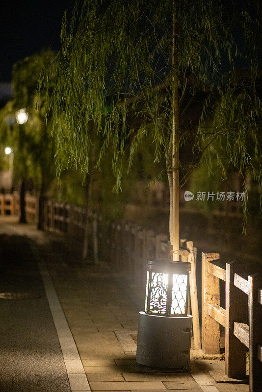 小野河和柳树夜