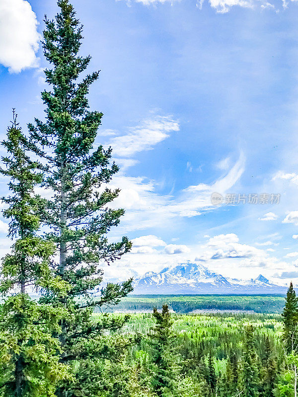 阿拉斯加与鼓山背景