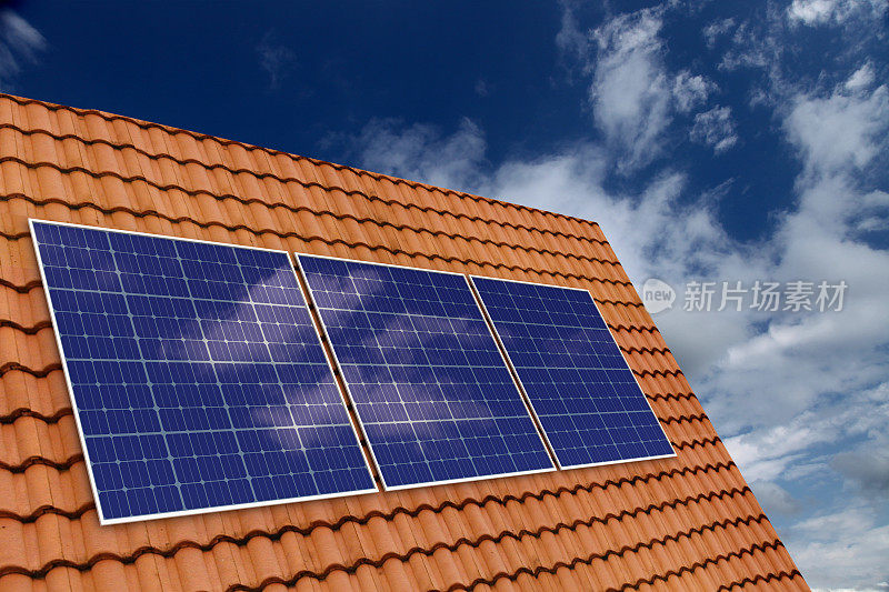 太阳能电池板，可再生能源，可持续资源