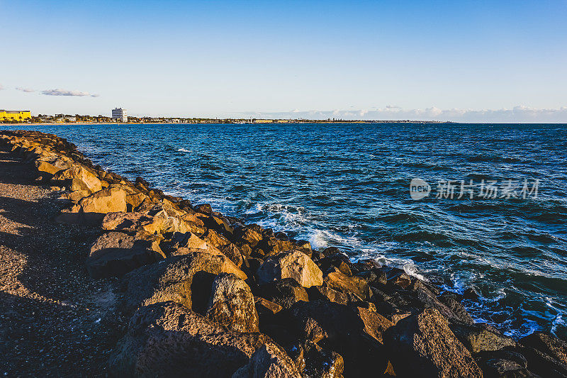 澳大利亚的海景。