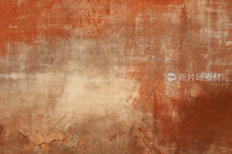 红色米色罗马垃圾墙纹理，意大利罗马
