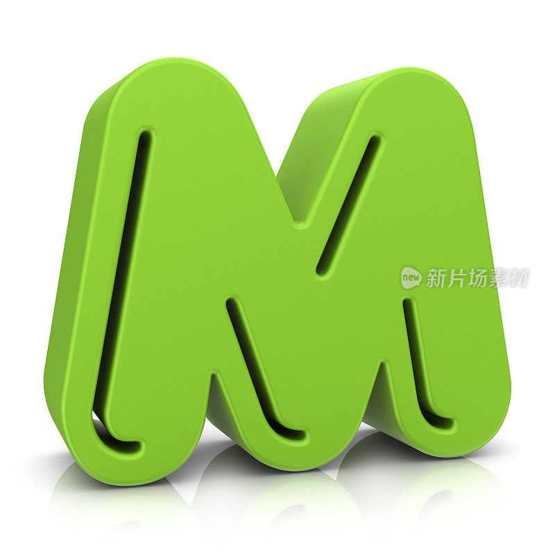 绿色字母M