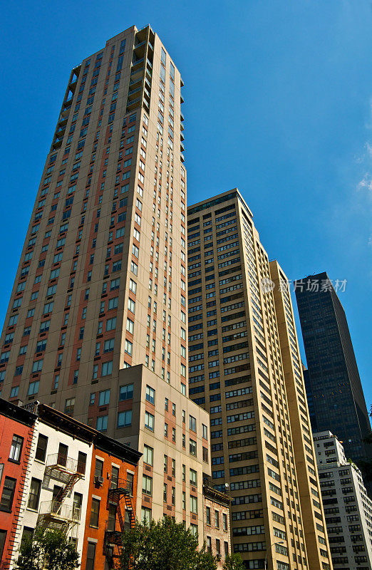纽约高层建筑，城市生活，曼哈顿中城