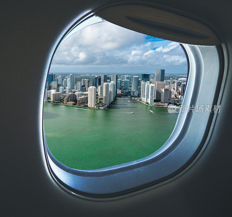 从飞机上俯瞰迈阿密