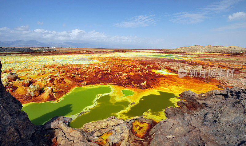 埃塞俄比亚达纳基尔洼地宽谷谷火山的火山口