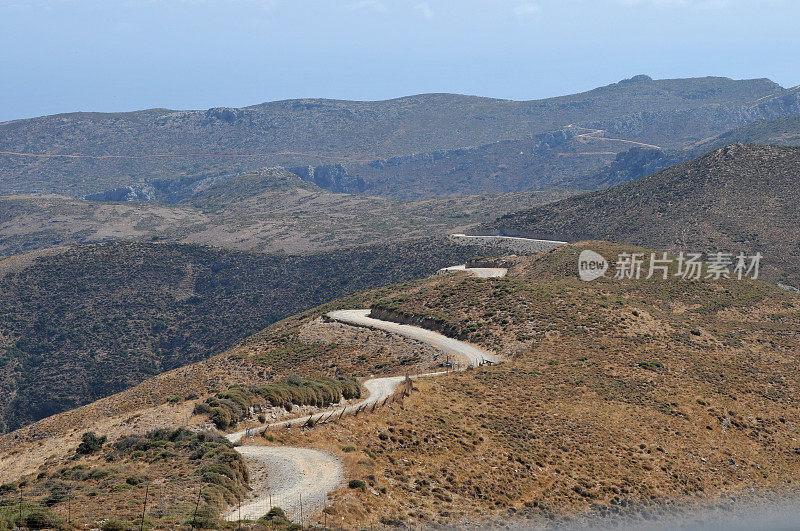 克里特岛的山路