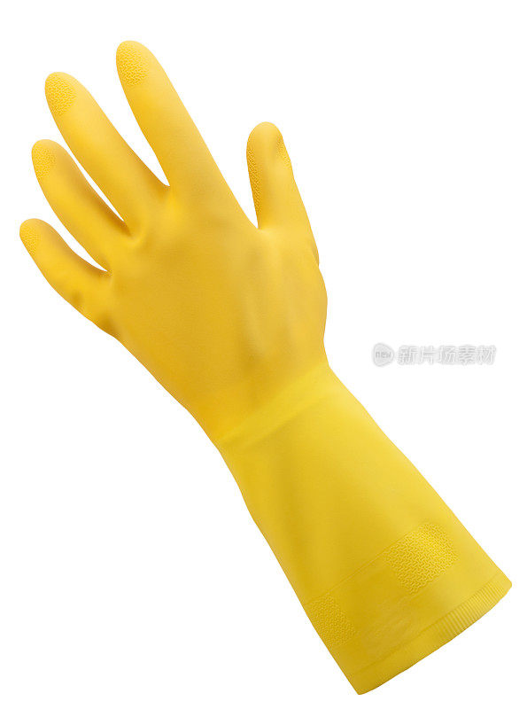 黄色的橡胶手套