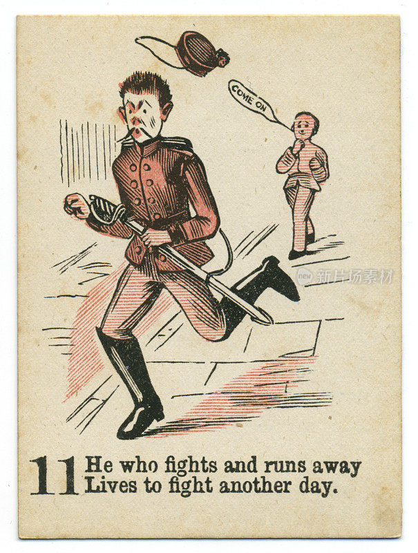扑克牌十九世纪九十年代维多利亚时代的谚语谨慎