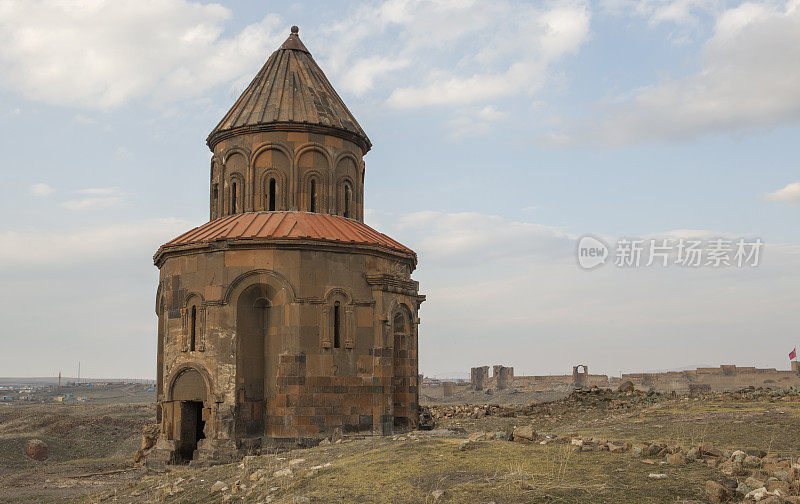 土耳其阿尼废墟中的亚美尼亚Abughamrent圣格雷戈里教堂