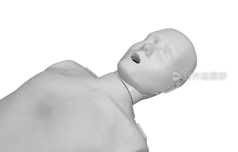 心肺复苏(CPR)训练医学程序隔离的模型。