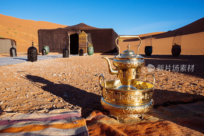 摩洛哥撒哈拉沙漠的金茶壶营地