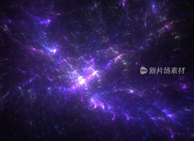 星系团，抽象的科幻小说背景