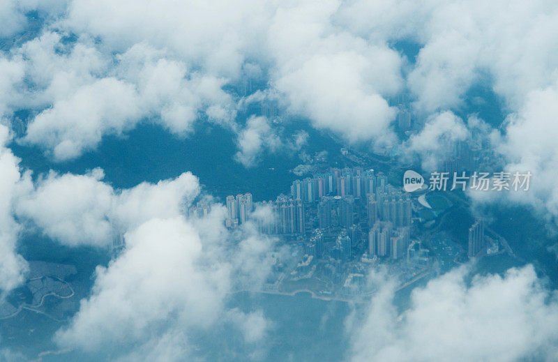 海滨城市鸟瞰图