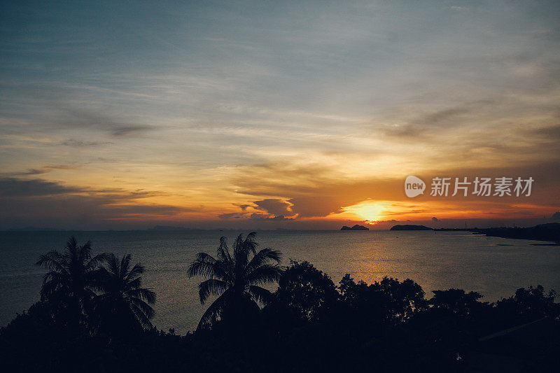 泰国帕岸岛的日落
