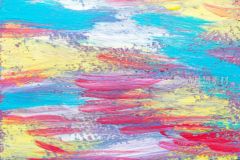 抽象丙烯和水彩画。刷纹理背景。彩色手工壁纸。