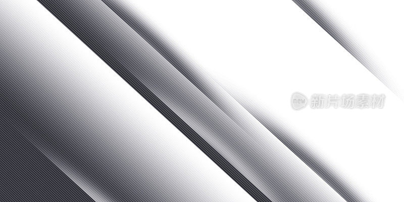抽象优雅的白色和灰色背景与对角线条纹线