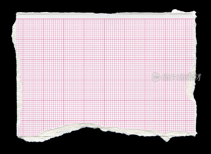 剪纸或撕破的方格纸背景有纹理