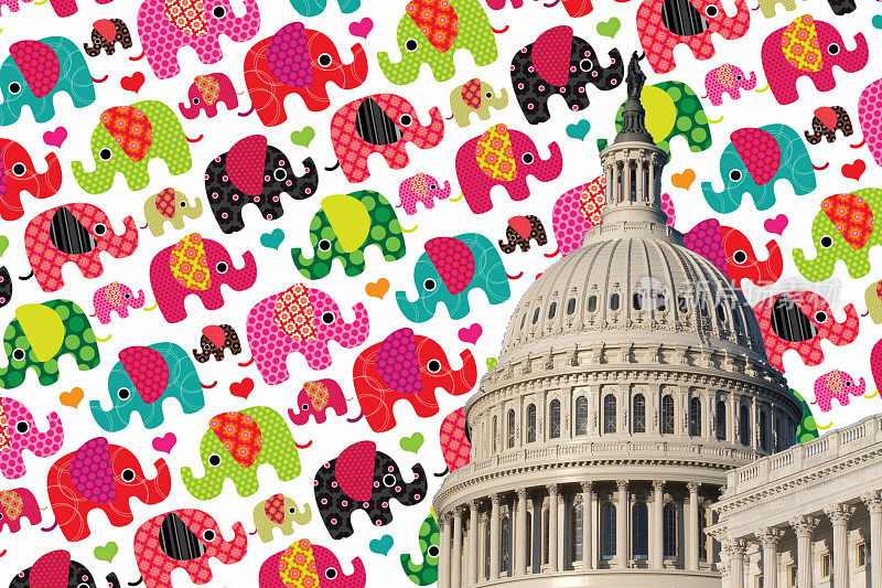 国会中的共和党政治，大象