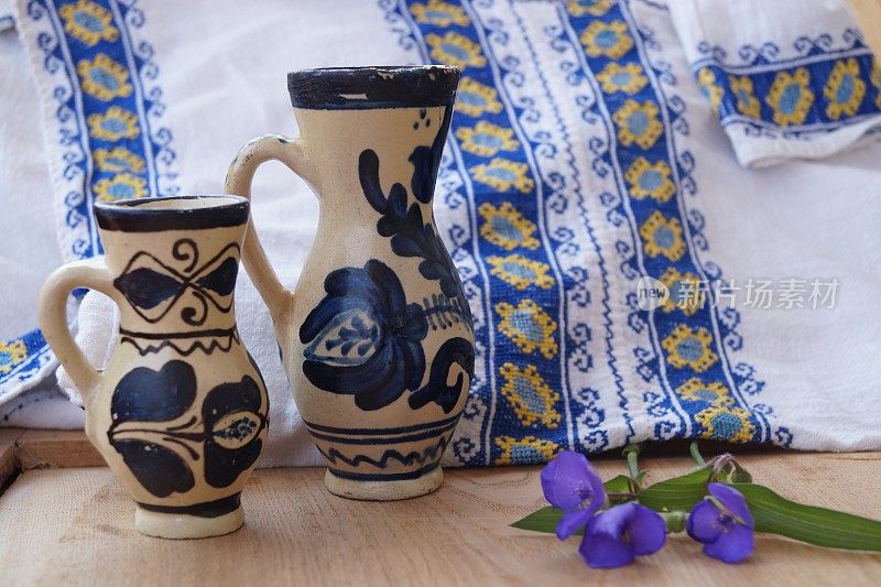 罗马尼亚陶瓷和传统毛巾