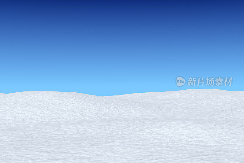 蓝天下的雪野