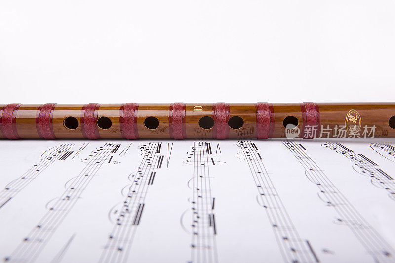 中国笛子和乐谱