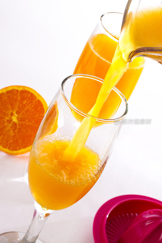 早上从罐子里倒橙汁