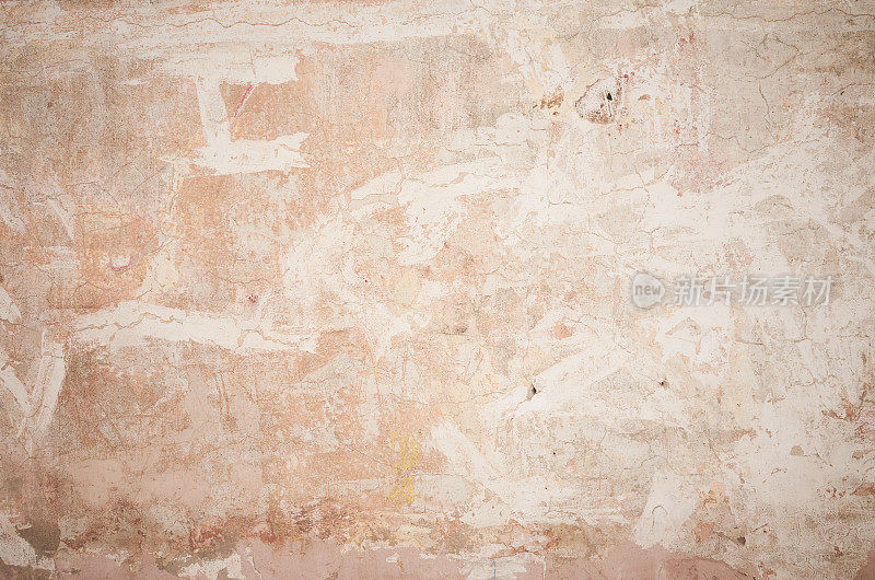 旧颜色米色斑驳的墙壁背景