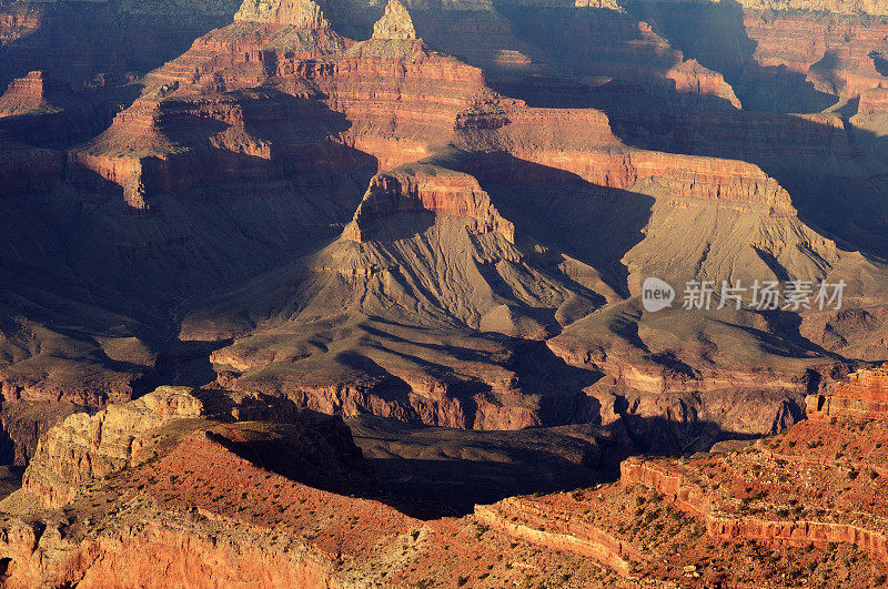 美国亚利桑那州大峡谷的远摄风景