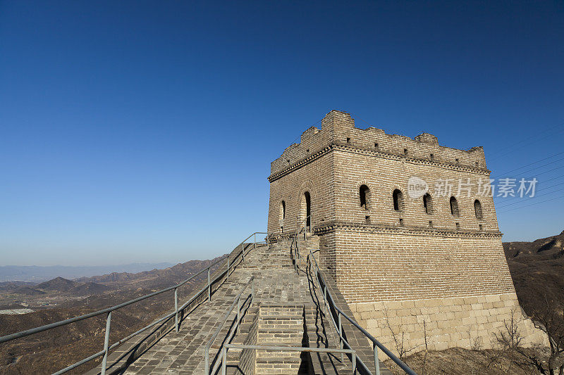 八达岭长城遗址。中国,北京