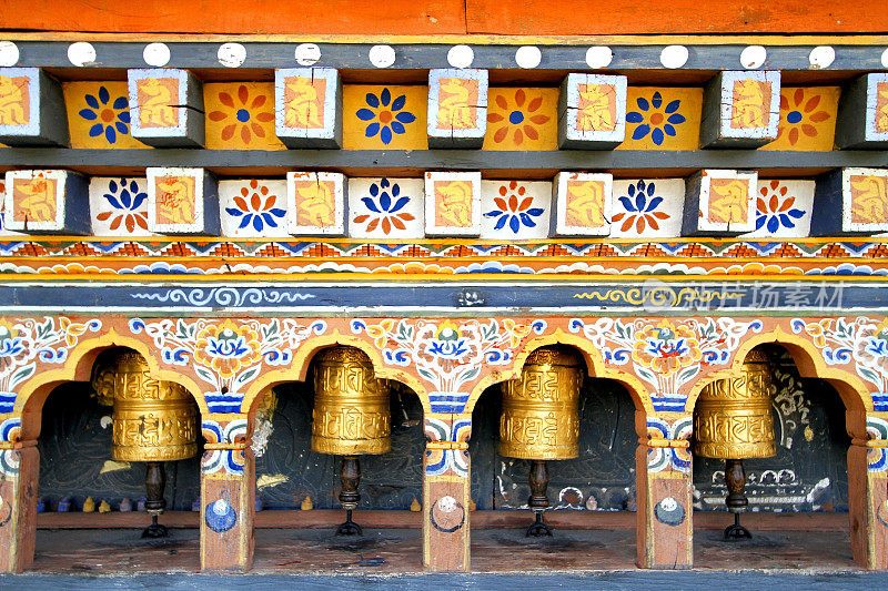 不丹的宗教祈祷轮