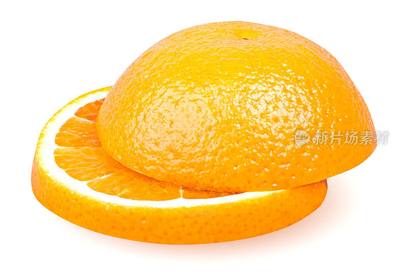 分离的柑橘类水果。