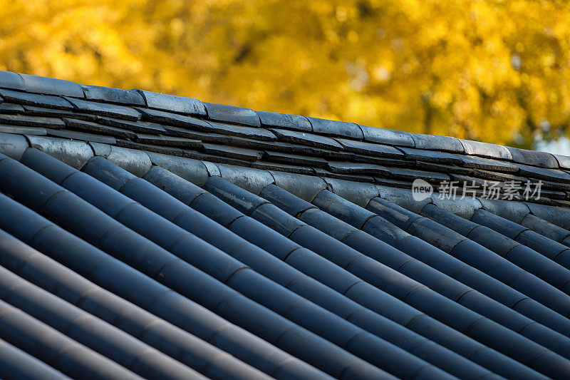 传统韩国屋顶屋顶