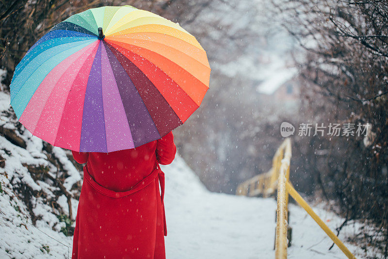 独自享受雪天