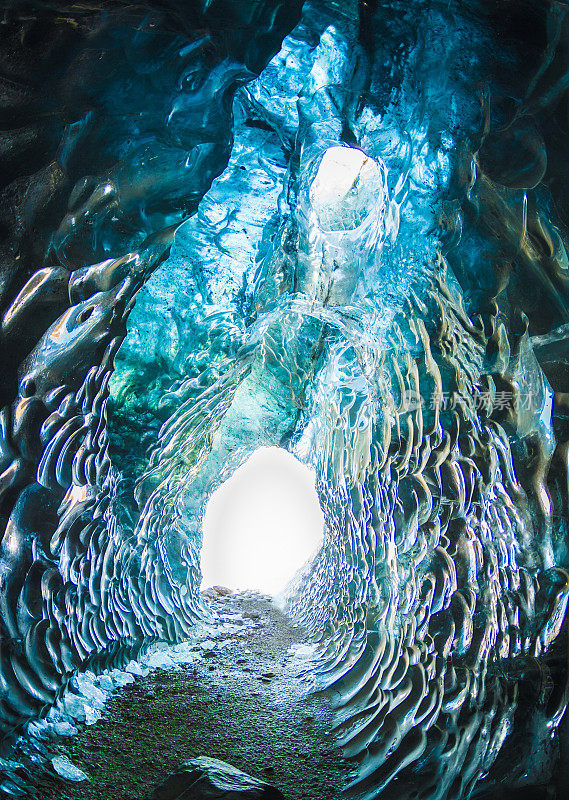 Vatnajokull冰川下的冰洞