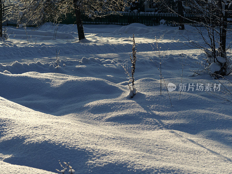 地上有雪