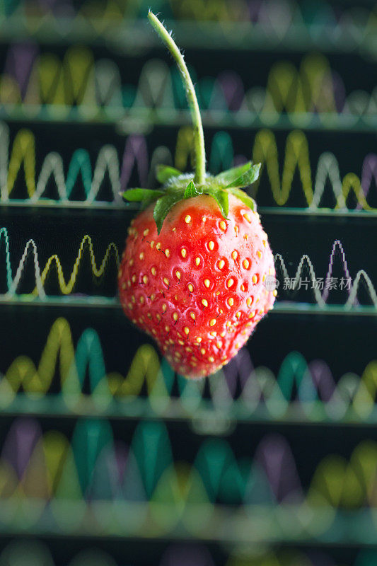 草莓的DNA密码在屏幕上的背景