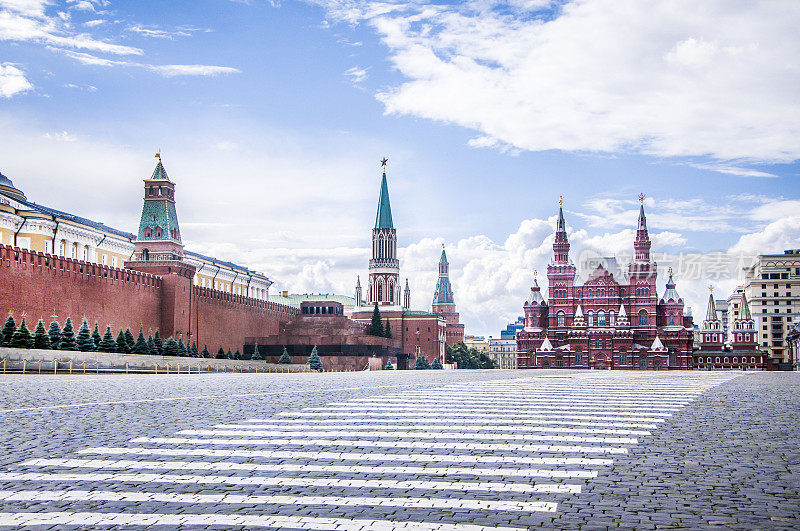 俄罗斯莫斯科红场和历史博物馆