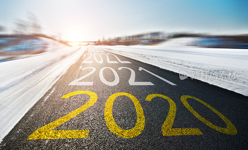 数量2020年至2022年在冬季道路上