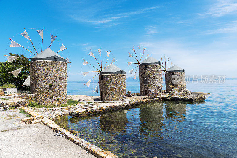 希腊希俄斯岛历史上著名的石制风车