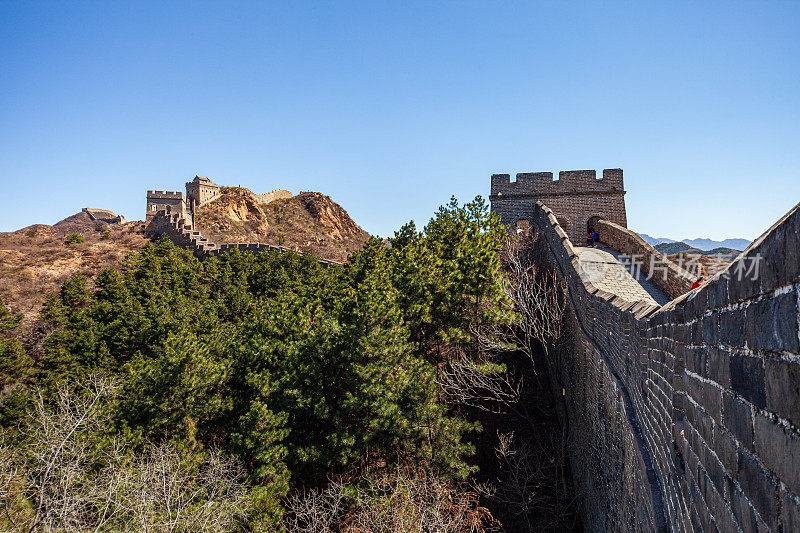 中国长城的堡垒在山区