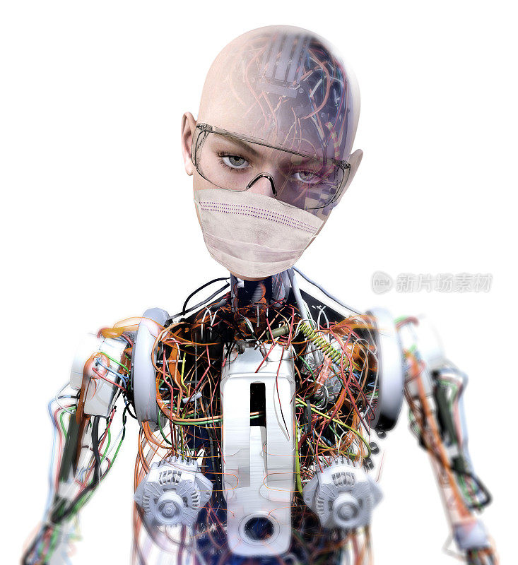 戴面具的医疗机器人