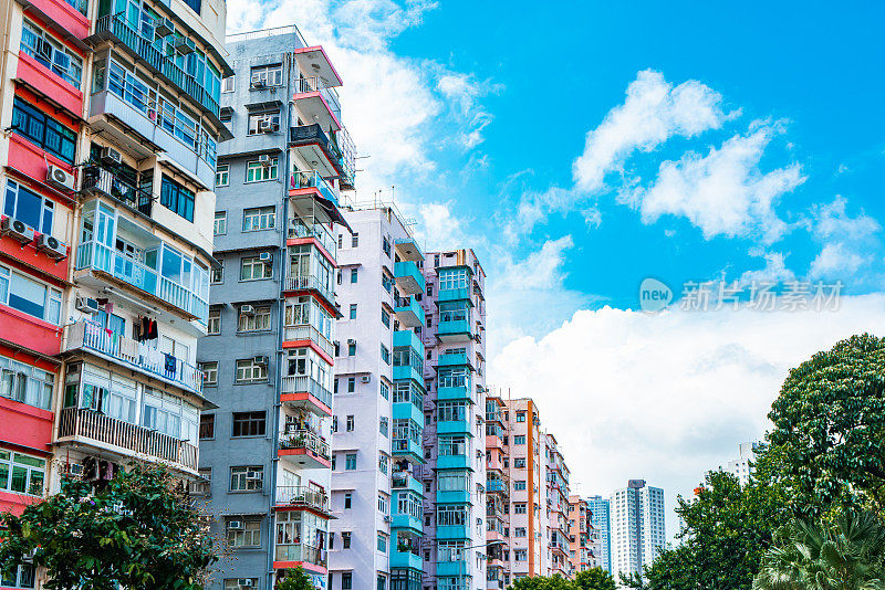 香港观塘旧公共住宅大厦