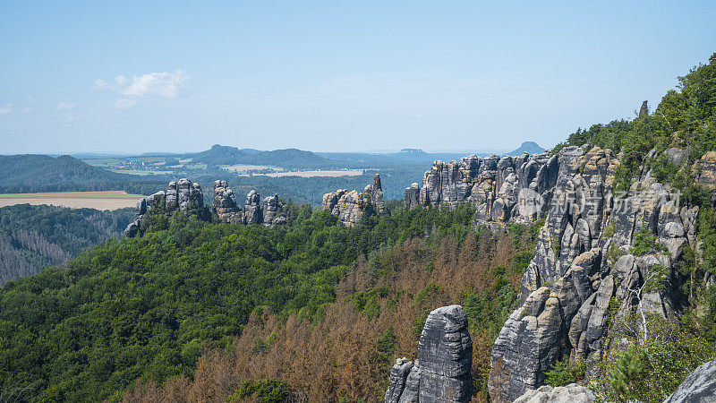 撒克逊瑞士萨克森易北砂岩山