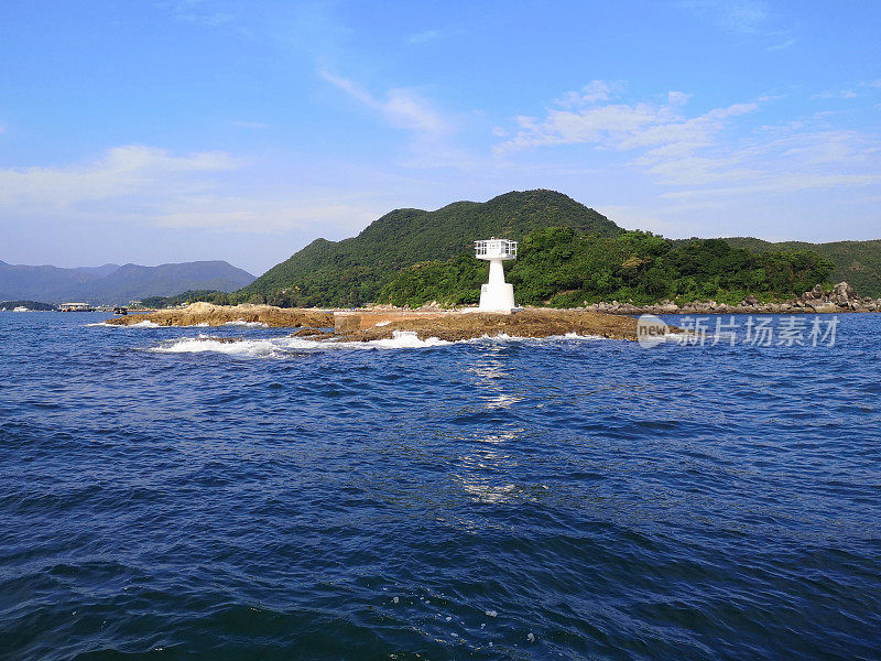 位于香港西贡夏普岛的灯塔