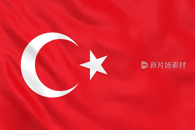 土耳其国旗挥舞着