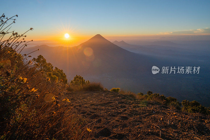 危地马拉阿瓜火山的风景