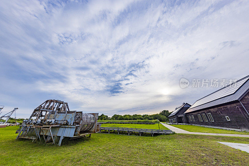 Sarobetsu湿地中心和直到2002年用于泥炭开采的水洗分离器，北海道，提尾区，北海道，丰美，北海道，日本