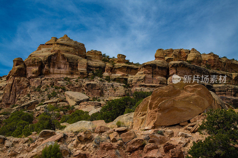 美丽的地质特征科罗拉多国家纪念碑